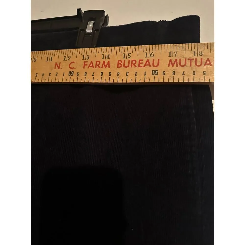 Lauren Ralph Lauren Pants Mens 36x32 Navy Blue Corduroy Mid Rise Business Classi